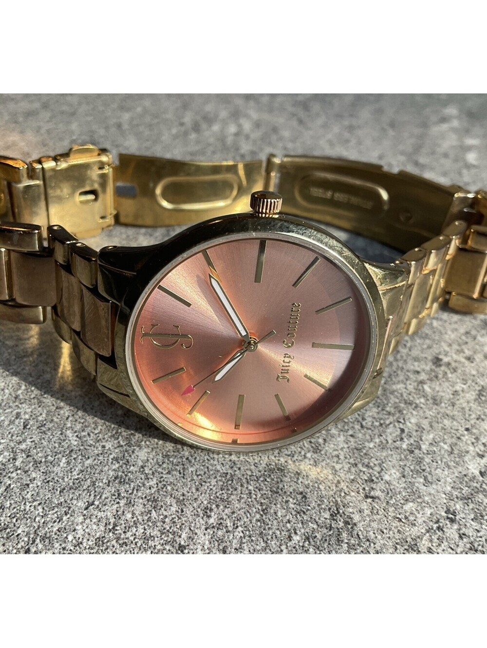 Juicy Couture Womens Watch 36mm Rose Gold Tone Case And Band Bin B